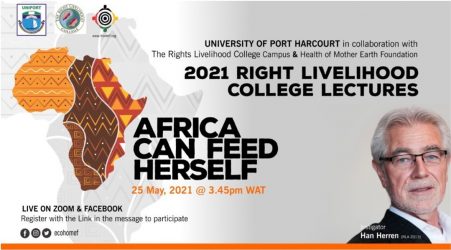 RLC Port Harcourt: Annual Lecture with Right Livelihood Award Laureate Hans Herren