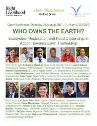 RLC Bangkok: Earth Trusteeship Working Group hold public session with RLA Laureates